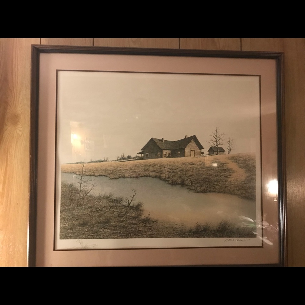 The Old Georgia Farmhouse Framed lithograph